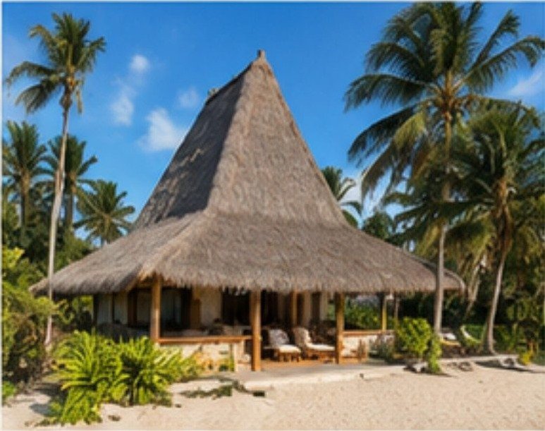Villa Kerewe Sands - kolam utama & tampak luar