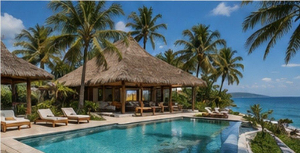 Villa Haweri Estate - kolam utama & tampak luar
